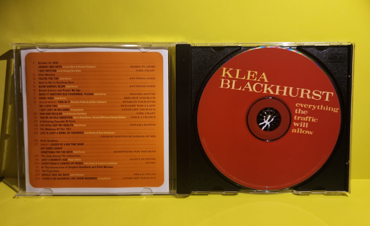 Klea Blackhurst - Everything The Traffic Will Allow .. Autographed  - 2002 - Used - EX - CDs