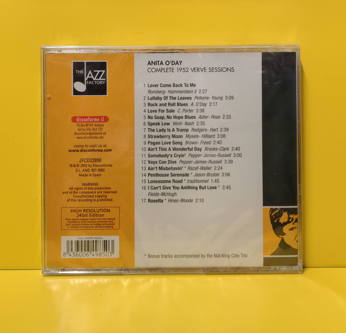 Anita O'Day - Complete 1952 Verve Sessions - 2002 - JFCD22850 New - Sealed - CDs
