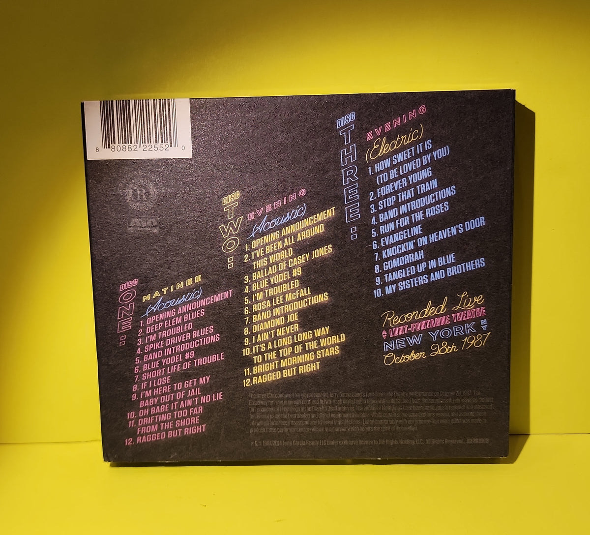 Jerry Garcia Band - On Broadway: Act One October 28th 1987 - 2015 - JGFRR1008 Used - EX - CDs