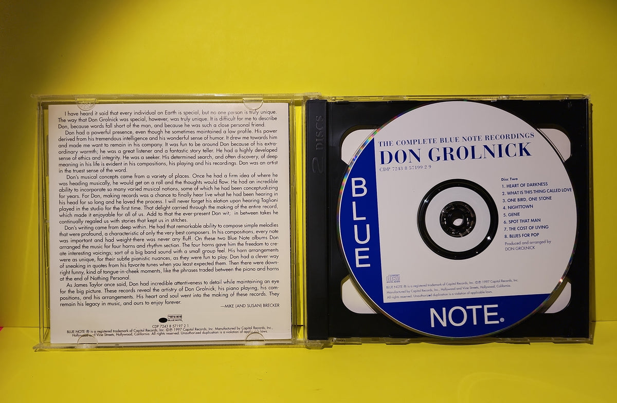 Don Grolnick - The Complete Blue Note Recordings - 1997 - CDP 7243 8 57197 2 1 Used - VG++ - CDs
