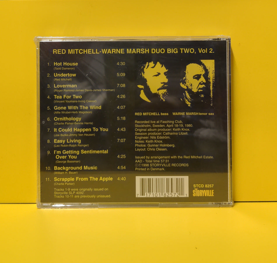 Red Mitchell, Warne Marsh - Big Two, Vol. 2 - 1998 - STCD 8257 New - Sealed - CDs