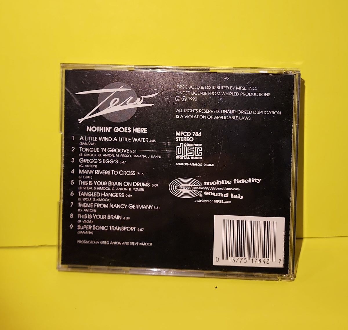 Zero  - Nothin' Goes Here - 1990 - MFCD 784 Used - EX - CDs