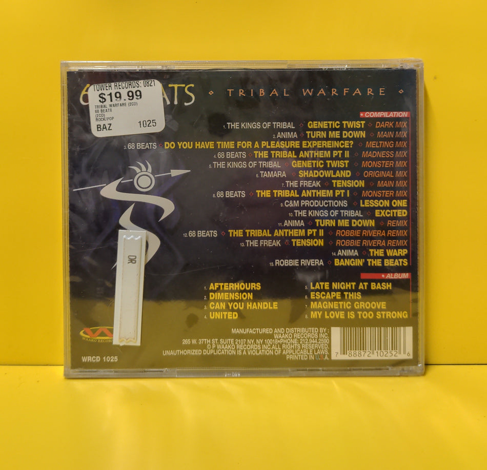 Various / 68 Beats - Tribal Warfare - 1999 - WRCD 1025 New - Sealed - CDs