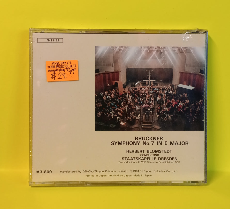 Bruckner- Blomstedt / Staatskapelle Dresden - Symphony No. 7 in E Major - 1984 - 38C37-7286 New - Sealed - Japan CDs