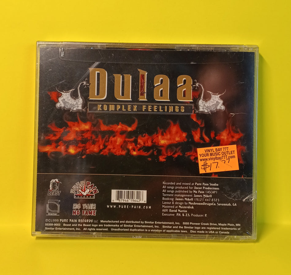 Dulaa - Komplex Feelings - 1999 - PPR-002 New - Sealed - CDs