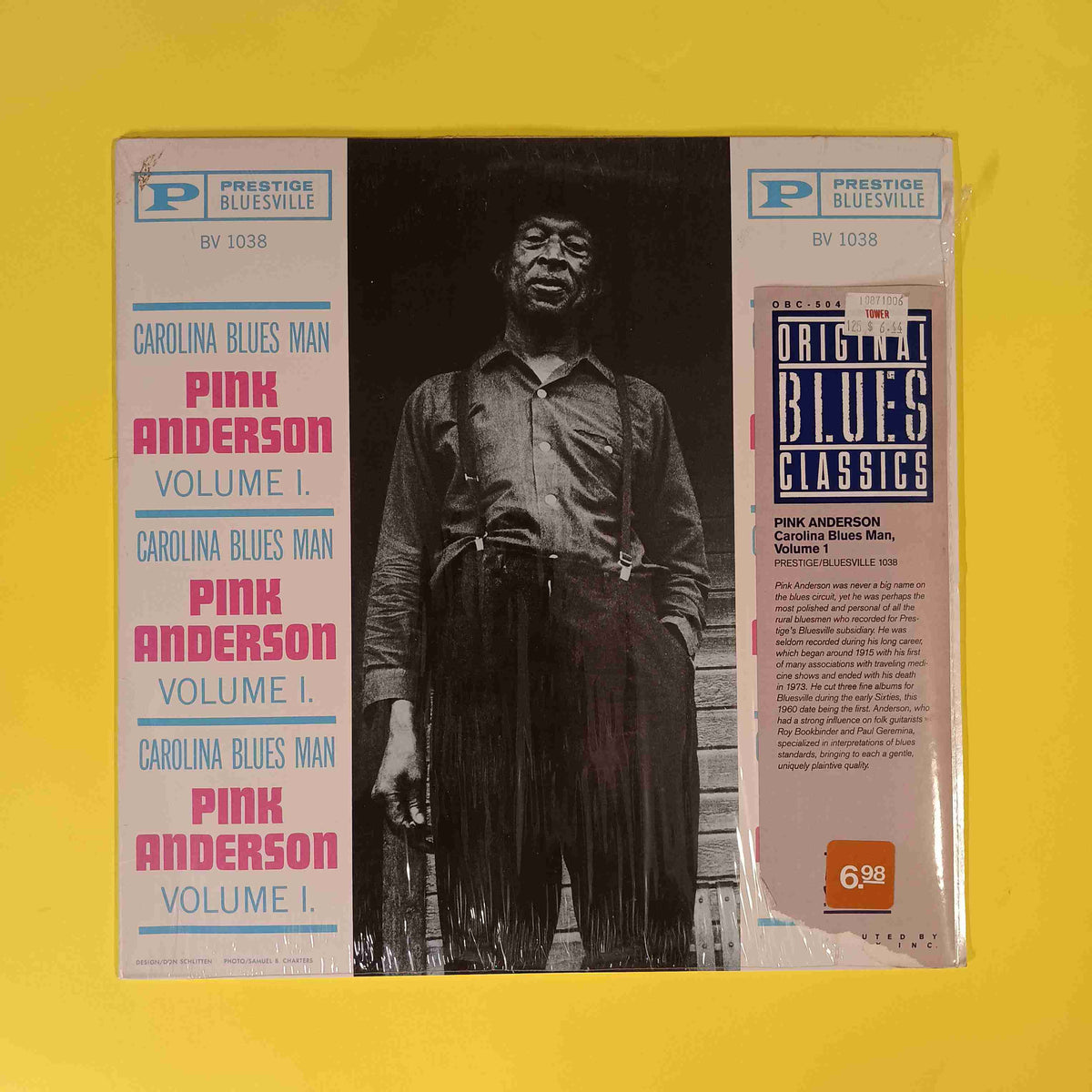 Pink Anderson - Volume 1 Carolina Blues Man / Remaster w. Shrink - 1984 - OBC-504 Used - EX - Vinyl