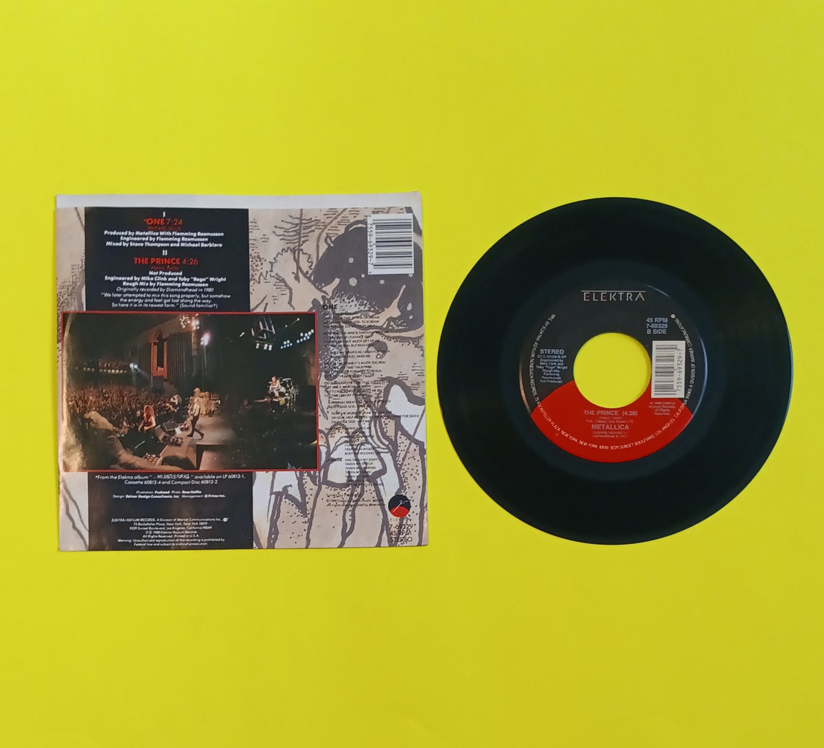 Metallica - One / The Prince - 1988 - 7-69329 Used - VG+ - 7" Vinyl