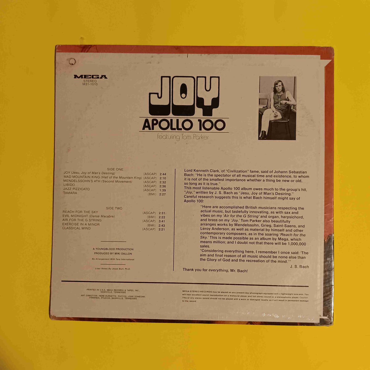 Apollo 100 ft Tom Parker - Joy - 1972 - M31-1010 New - Sealed - Vinyl