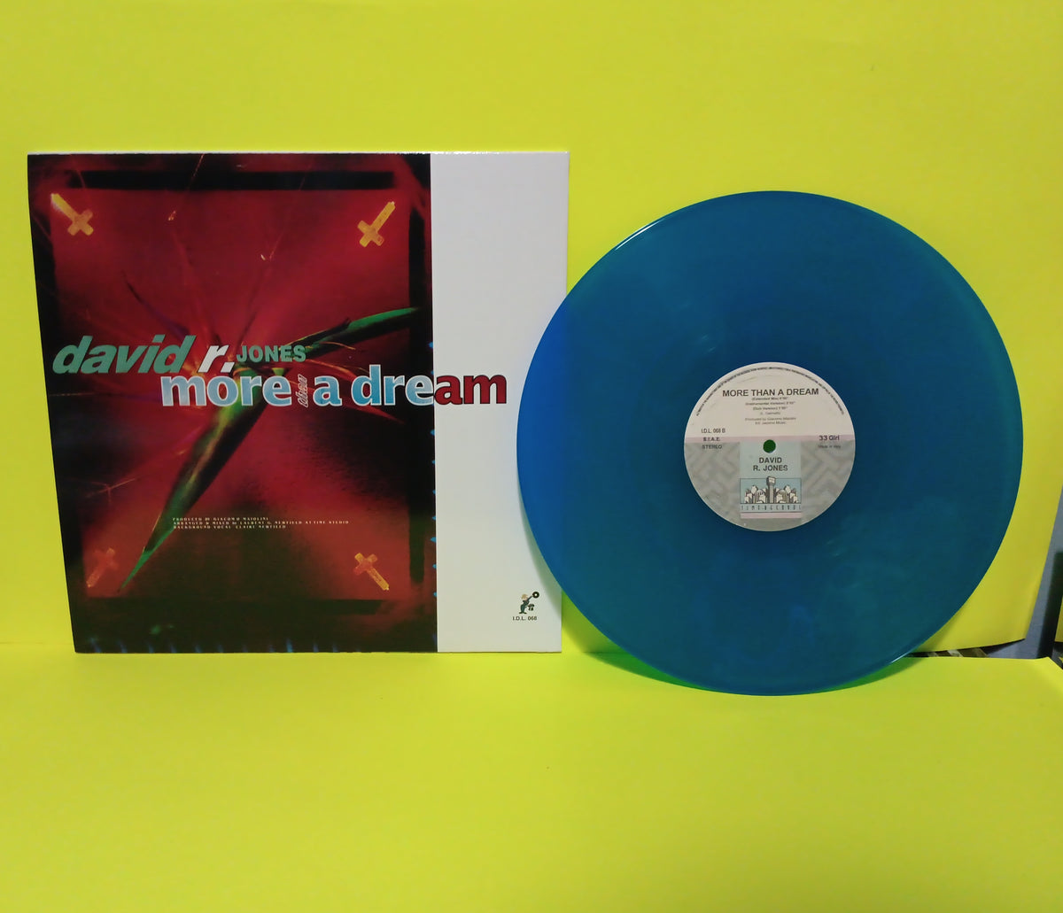 David R. Jones - More Than A Dream (Italy Italo-Disco Blue Vinyl) - 2024 - IDL 068 New - EX - Vinyl