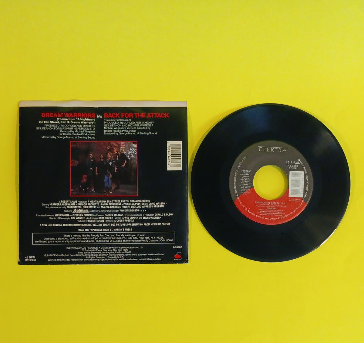Dokken - Dream Warriors 7" - 1987 - 7-69483 Used - EX - Vinyl