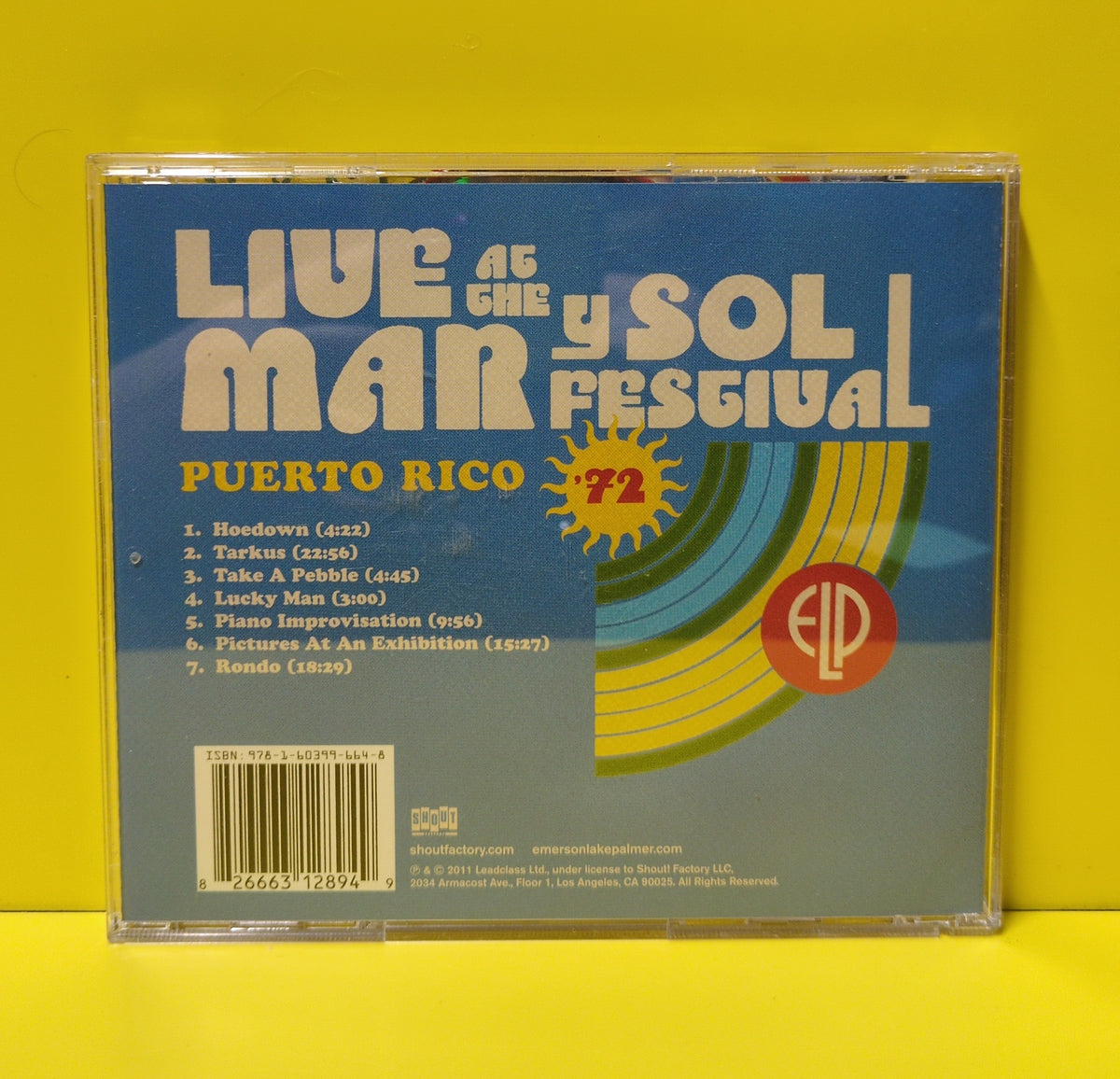 Emerson, Lake & Palmer - Live At The Mar Y Sol Festival (Puerto Rico '72) - 2011 - 826663-12894 Used - EX - CDs