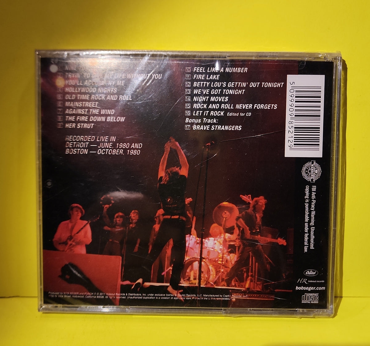 Bob Seger & The Silver Bullet Band - Nine Tonight - 2011 - 5099909852129 New - Sealed - CDs