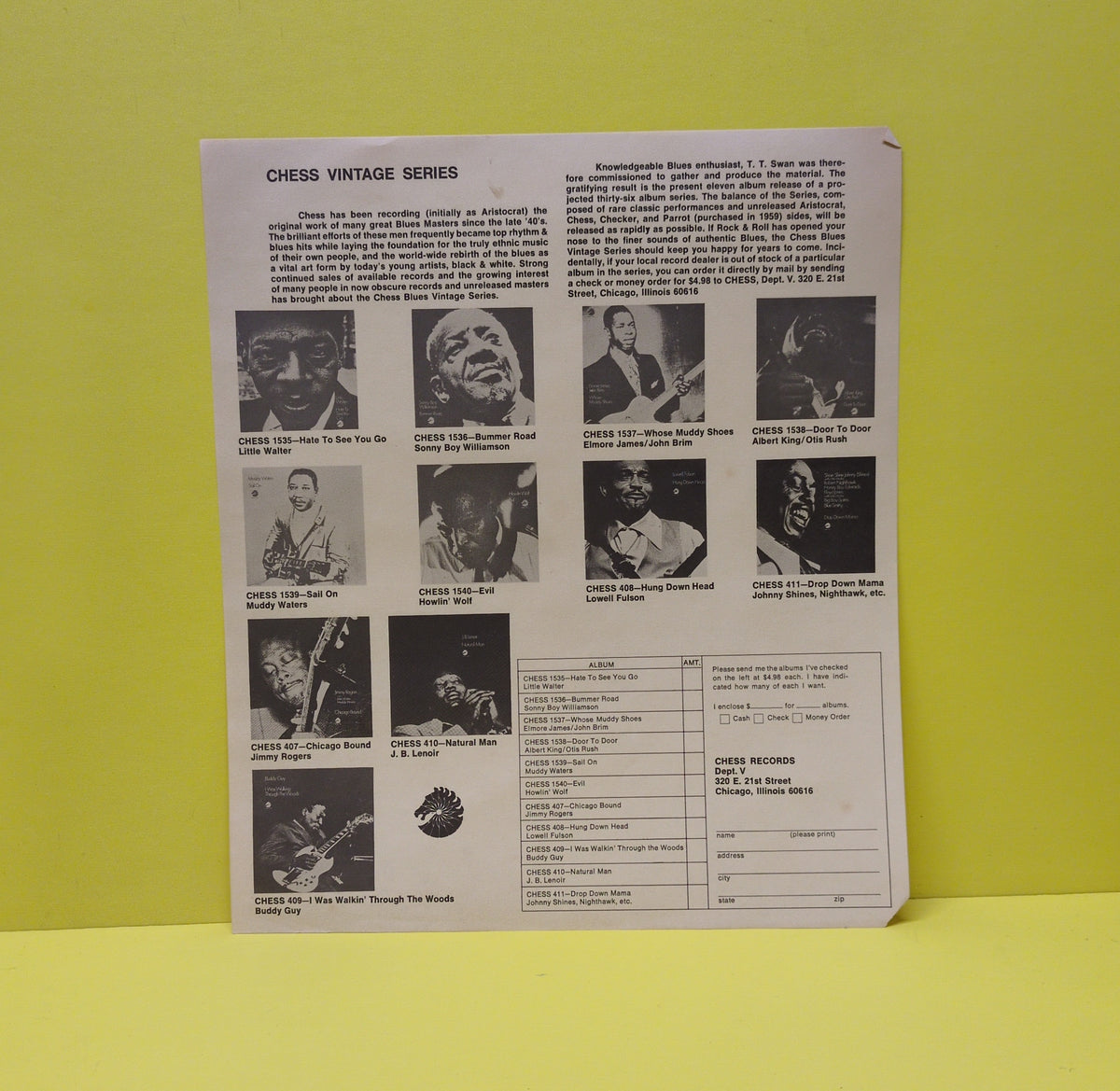 Jimmy Rogers - Chicago Bound - 1970 - LP-407 Used - VG++ - Vinyl - Mono