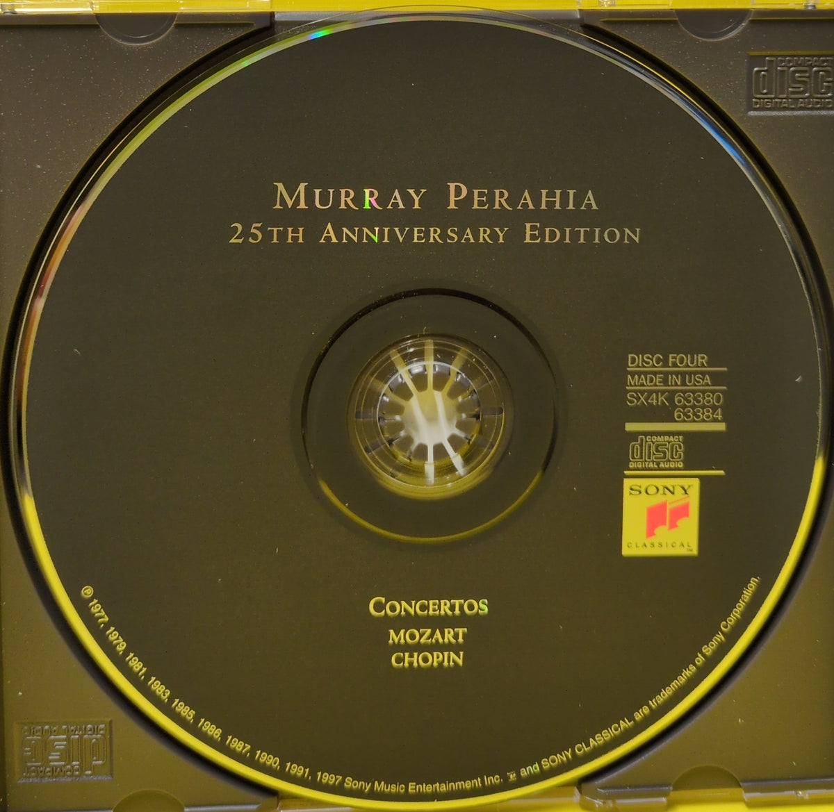 Murray Perahia - 25th Anniversary Edition - 1997 - SX4K 63380 Used - EX - 4xCD Set