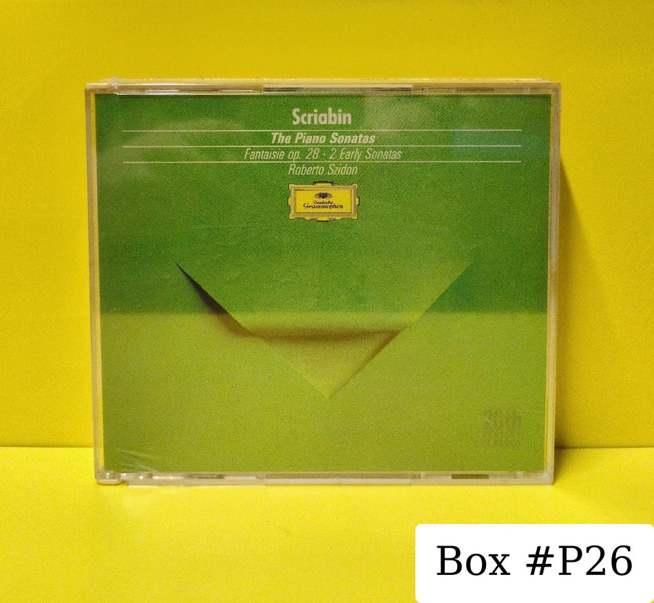 Scriabin, Roberto Szidon - The Piano Sonatas • Fantasies Op. 28 • 2 Early Sonatas - 431 747-2 - New - Sealed - CDs - 3xCD - Remastered