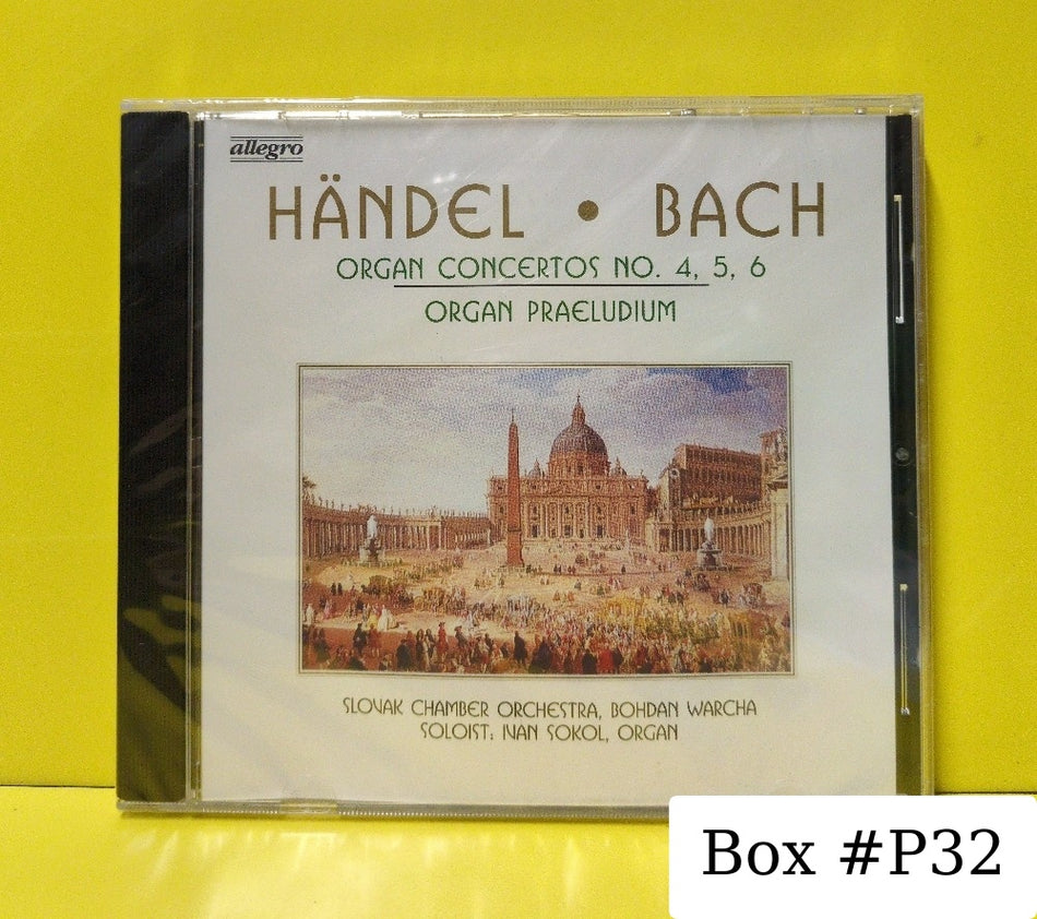 Händel, Bach, Slovak Chamber Orchestra, Bohdan Warcha, Ivan Sokol - Organ Concertos No. 4, 5, 6 - 21079 - New - Sealed - CDs - Germany Import