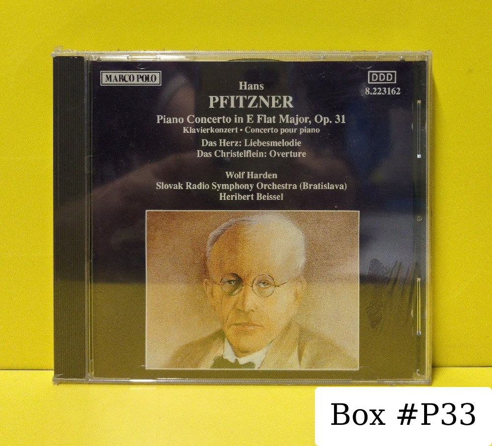 Hans Pfitzner - Wolf Harden, CSR Symphony Orchestra (Bratislava), Heribert Beissel - Piano Concerto In E Flat Major, Op. 31 - 1990 - 8.223162 - New - Sealed - CDs - Reissue - European Import