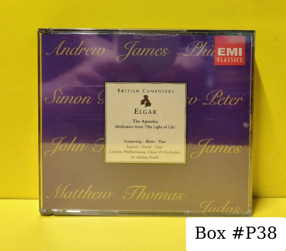 Elgar, Armstrong • Watts • Tear • Luxon • Grant • Case • London Philharmonic Choir & Orchestra • Sir Adrian Boult - The Apostles • Meditation From 'The Light Of Life' - 1992 - CMS 7 64206 2 - New - Sealed - CDs