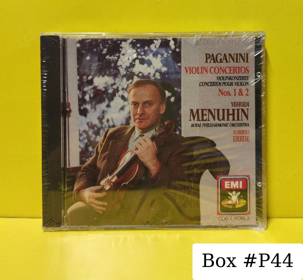 Paganini, Yehudi Menuhin, Royal Philharmonic Orchestra, Alberto Erede - Violin Concertos Nos. 1 & 2 - 1987 - CDC 7 47088 2 - New - Sealed - CDs