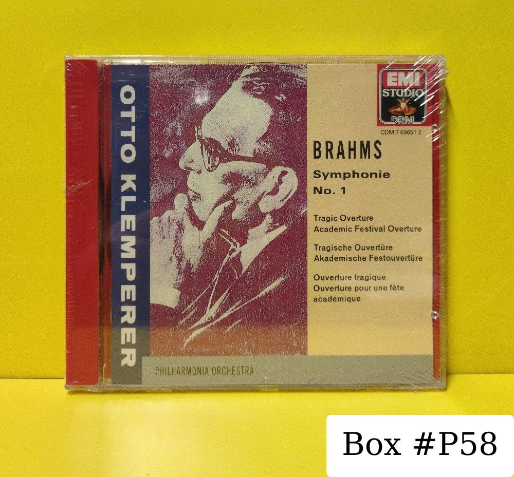Brahms, Otto Klemperer - Brahms, Symphonie No. 1 / Tragic Overture / Academic Festival Overture - 1989 - CDM 7 69651 2 - New - Sealed - CDs - Reissue - European Import