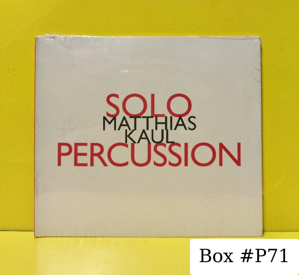 Matthias Kaul - Solopercussion - 1999 - hat[now]ART 130 - New - Sealed - CDs - Switzerland Import