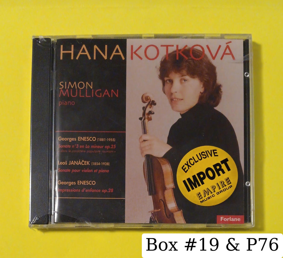 Hana Kotková, Simon Mulligan, Georges Enesco, Leoš Janáček - Sonate N°3 / Sonate / Impressions D'Enfance - 2000 - 16806 New - Sealed - CDs