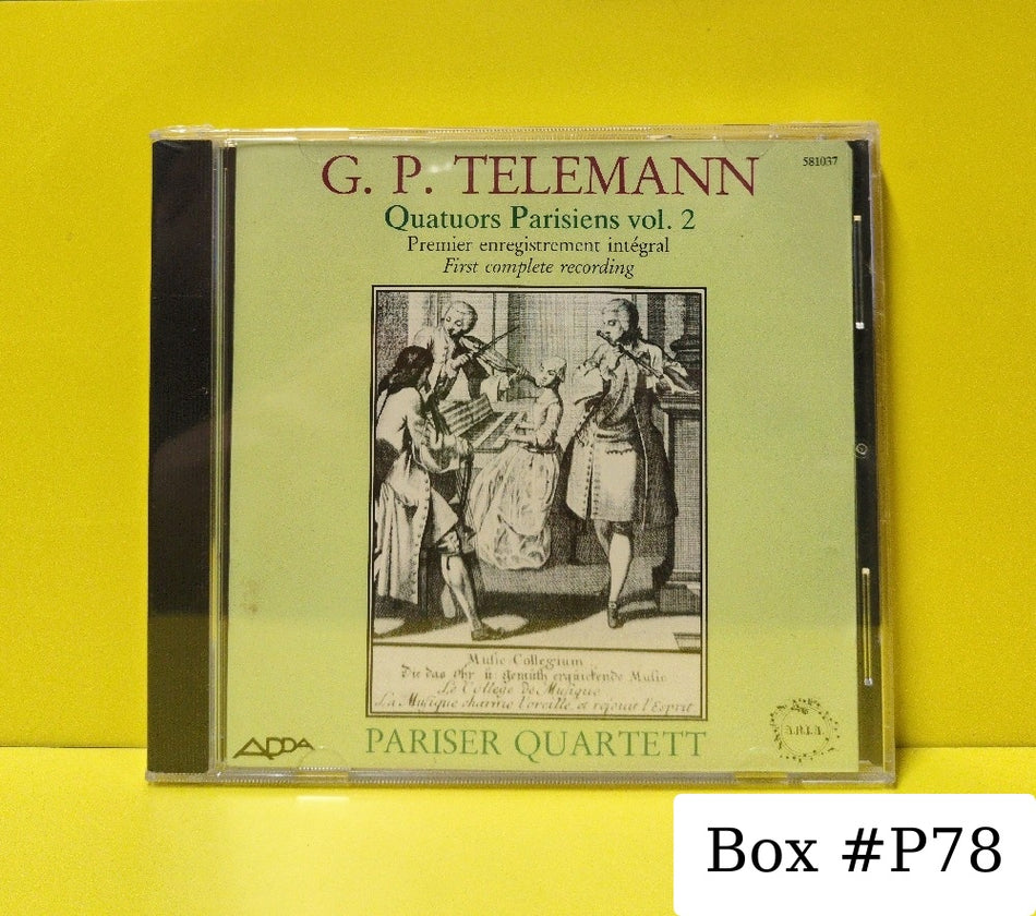G.P. Telemann, Pariser Quartett - Quatuors Parisians Vol. 2 - 1989 - 581037 - New - Sealed - CDs - France Import