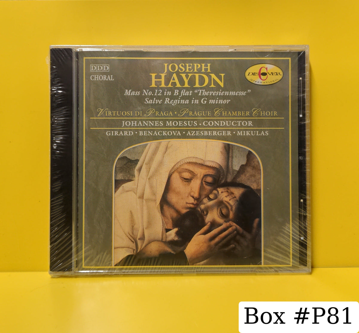 Joseph Haydn, Virtuosi Di Praga, Prague Chamber Choir, Moesus, Pancik, Ksica, Girard, Benackova, Azesberger, Mikulas - Mass No. 12 in B flat "Theresienmesse" / Salve Regina in G minor - 1994 - DICD 920216 New - Sealed - CDs