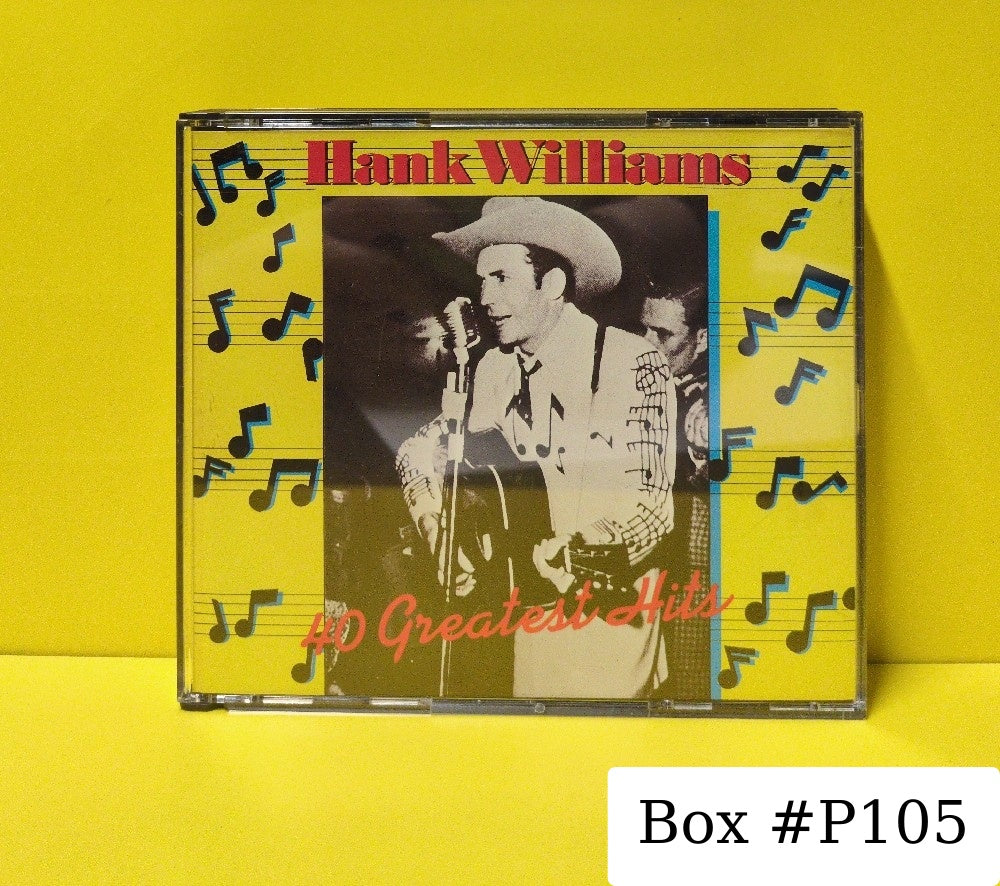 Hank Williams - 40 Greatest Hits - 821 233-2 - Used - EX - CDs - 2xCD - Reissue