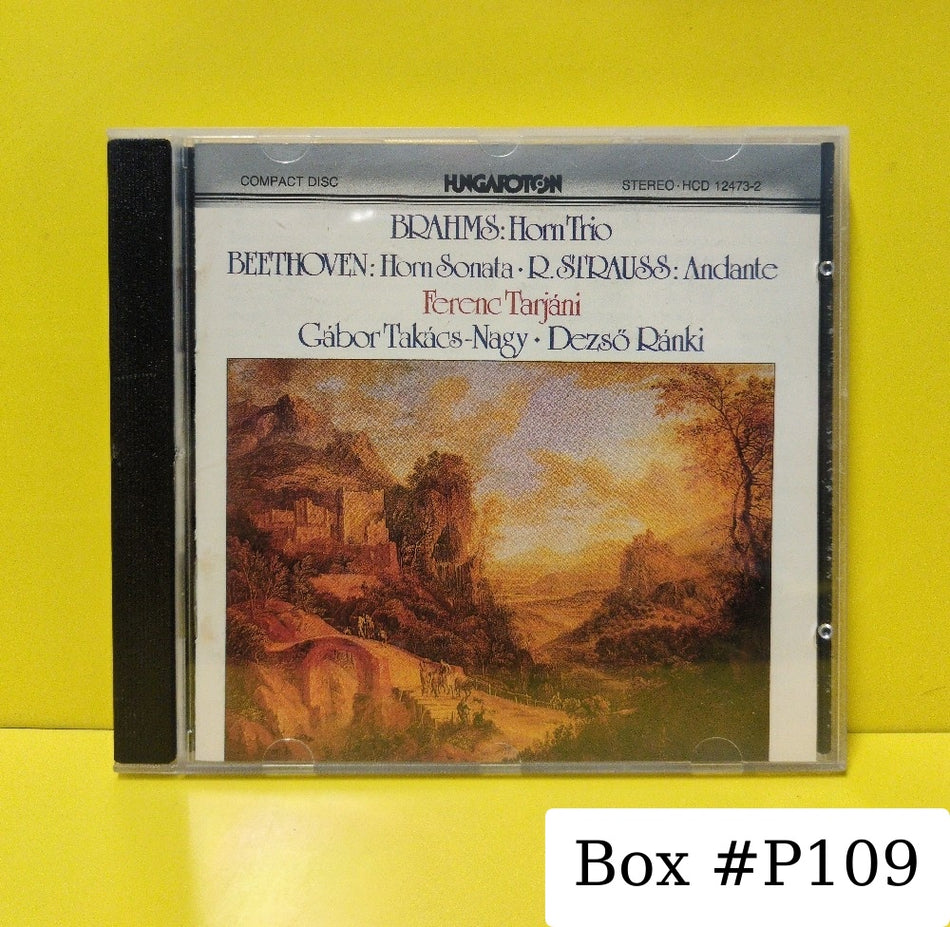 Brahms, Beethoven, R. Strauss, Ferenc Tarjani, Gabor Takacs-Nagy, Dezso Ranki - Horn Trio / Horn Sonata / Andante - 1987 - HCD 12473-2 - Used - EX - CDs - Hungary Import