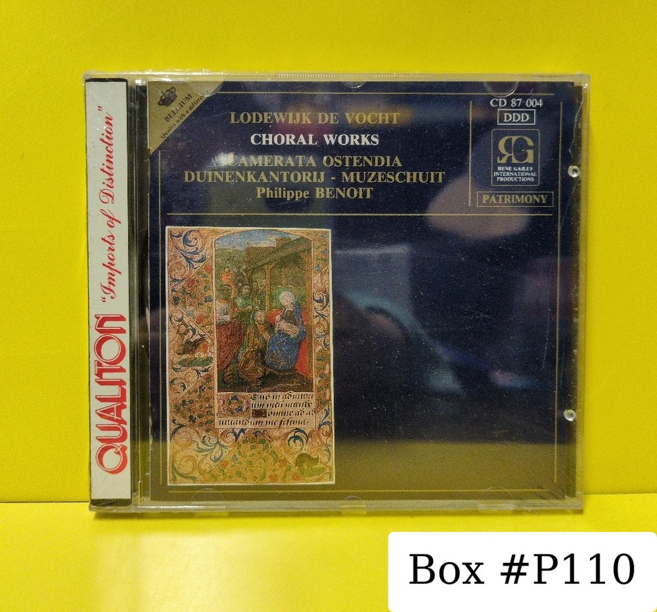 Camerata Ostendia, Duinenkantorij, Muzeschuit, Philippe Benoit, Lodewijk De Vocht - Lodewijk De Vocht - Choral Works - 1989 - CD 87 004 - New - Sealed - CDs - Belgium Import