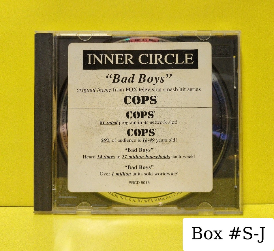 Inner Circle - Bad Boys (Theme From Cops) - 1993 - PRCD 5016 - Used - EX - CDs - CD Single - Promo