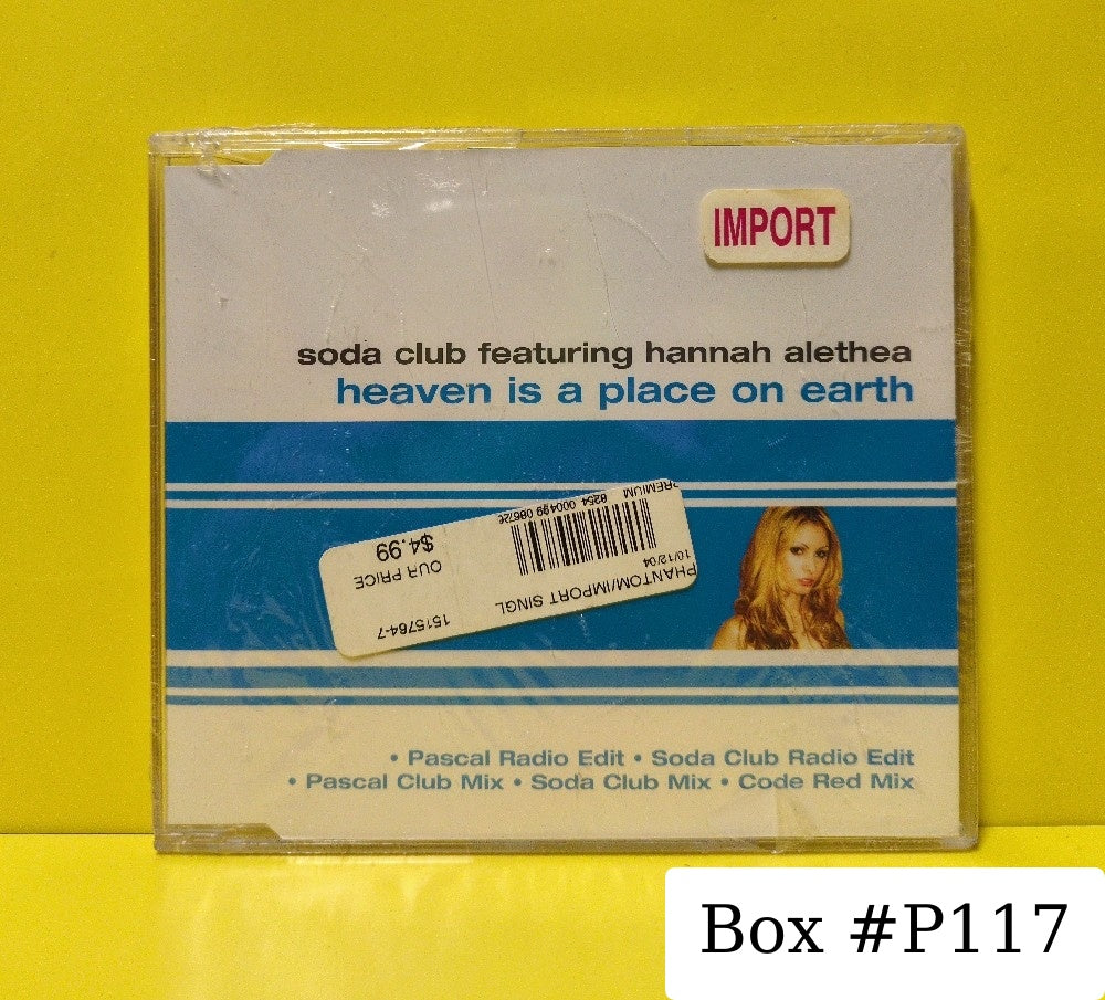 Soda Club Featuring Hannah Alethea - Heaven Is A Place On Earth - 2004 - 5046729752 - New - Sealed - CDs - Maxi-Single - Australian Import