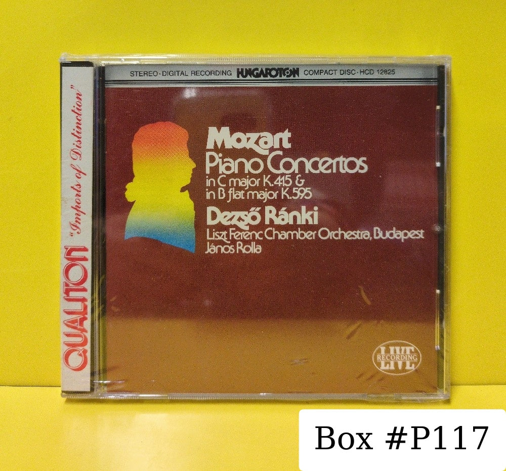 Mozart, Dezso Ranki, Liszt Ferenc Chamber Orchestra, Janos Rolla - Piano Concertos In C Major, K.415 & In B-Flat Major, K.595 - 1989 - HCD 12825 - New - Sealed - CDs - Hungary Import
