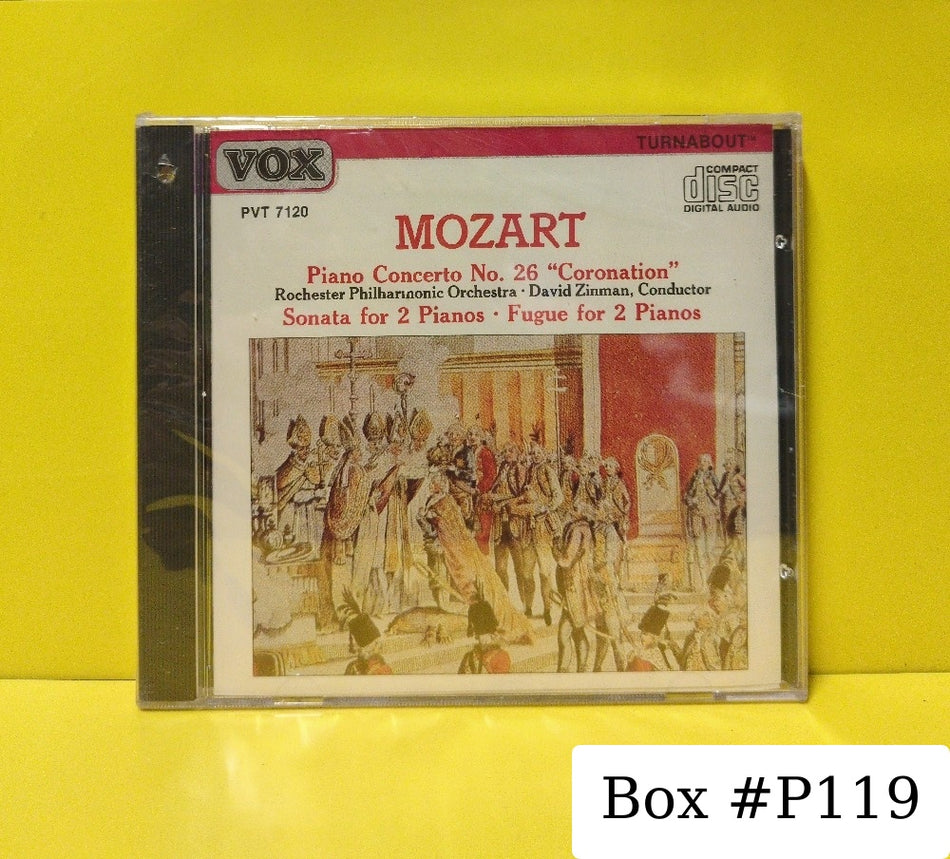 Mozart, Rochester Philharmonic Orchestra, David Zinman - Piano Concerto No. 26 "Coronation" • Sonata For 2 Pianos • Fugue For 2 Pianos - 1986 - PVT 7120 - New - Sealed - CDs