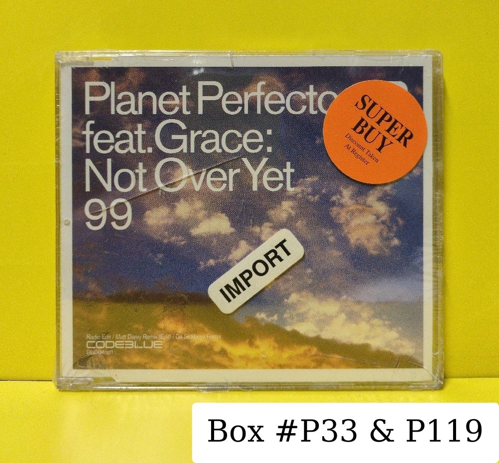 Planet Perfecto Feat. Grace - Not Over Yet 99 - 1999 - Blu004cd1 - New - Sealed - CDs - CD Single - UK & European Import
