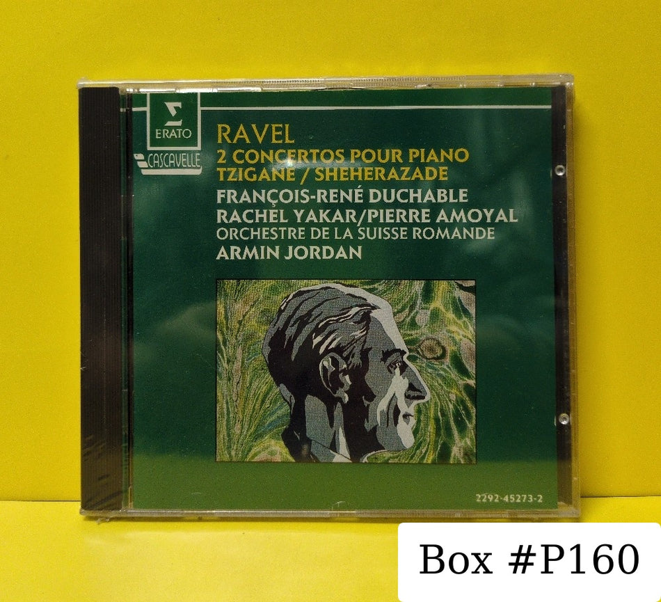 Ravel, François-René Duchâble, Rachel Yakar, Pierre Amoyal, Armin Jordan, L'Orchestre De La Suisse Romande - 2 Concertos - Tzigane - Sheherazade - 2292-45273-2 - New - Sealed - CDs - France Import