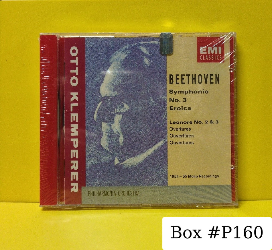 Beethoven, Otto Klemperer, Philharmonia Orchestra - Symphony No. 3 In E Flat, Op. 55 "Erotica" - Leonore No. 2 Op. 72a & No. 3 Op. 72a - 1991 - CDM 7 63855 2 - New - Sealed - CDs - Reissue - European Import