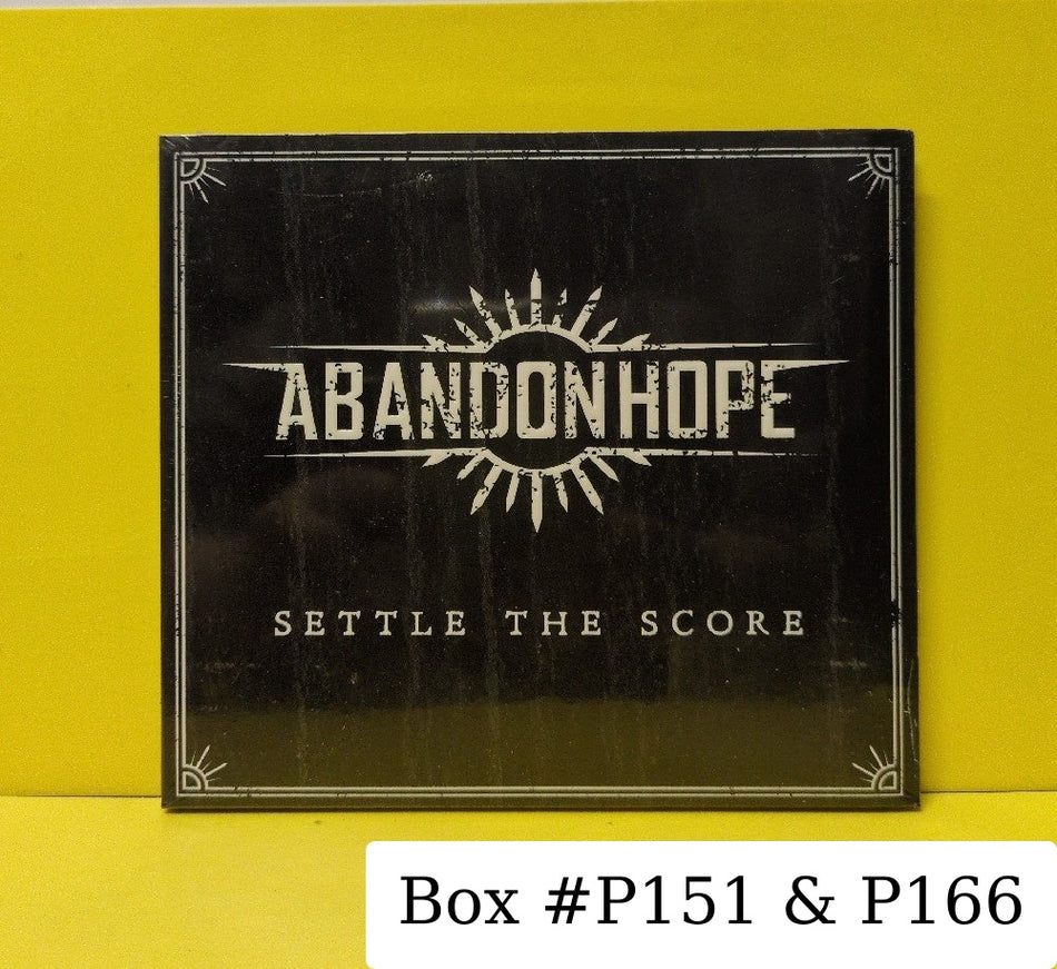 Abandon Hope - Settle The Score - 2014 - SAOL 147 - New - Sealed - CDs - Germany Import - Digipak Case