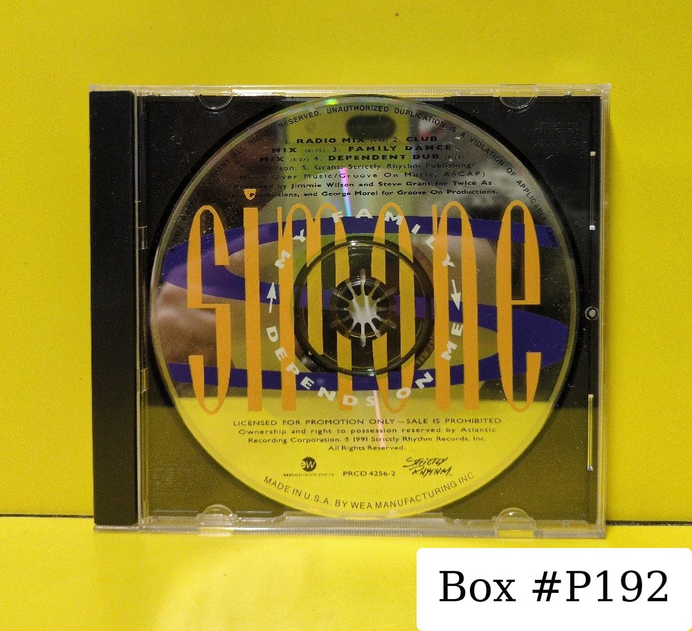 Simone - My Family Depends On Me - 1991 - PRCD 4256-2 - Used - EX - CDs - CD Single - Promo