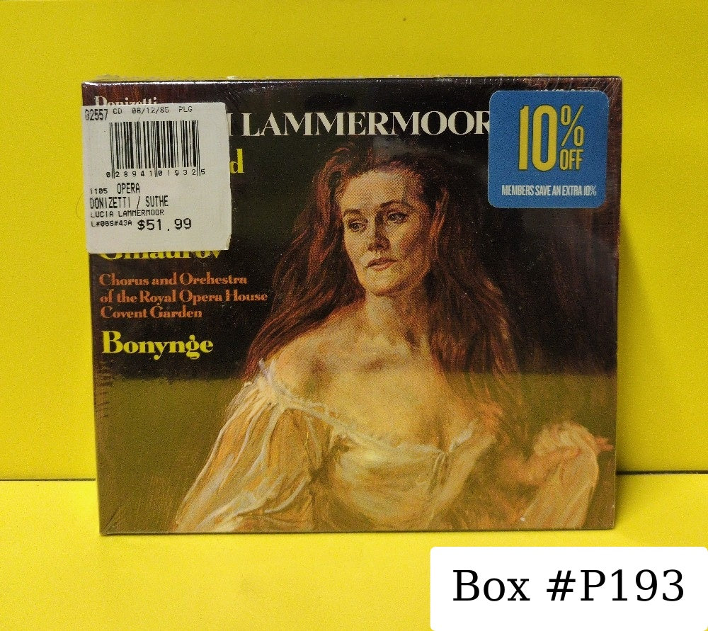 Sutherland, Pavarotti, Milnes, Ghiaurov, Bonynge, Donizetti - Lucia Di Lammermoor - 1985 - 410 193-2 - New - Sealed - CDs - 3xCD Box Set