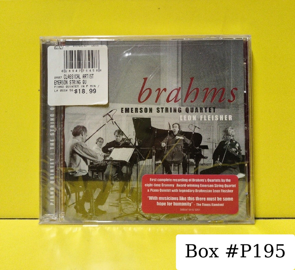Brahms, Emerson String Quartet, Leon Fleisher - Piano Quintet | The String Quartets - 2007 - B0008718-02 - New - Sealed - CDs - 2xCD