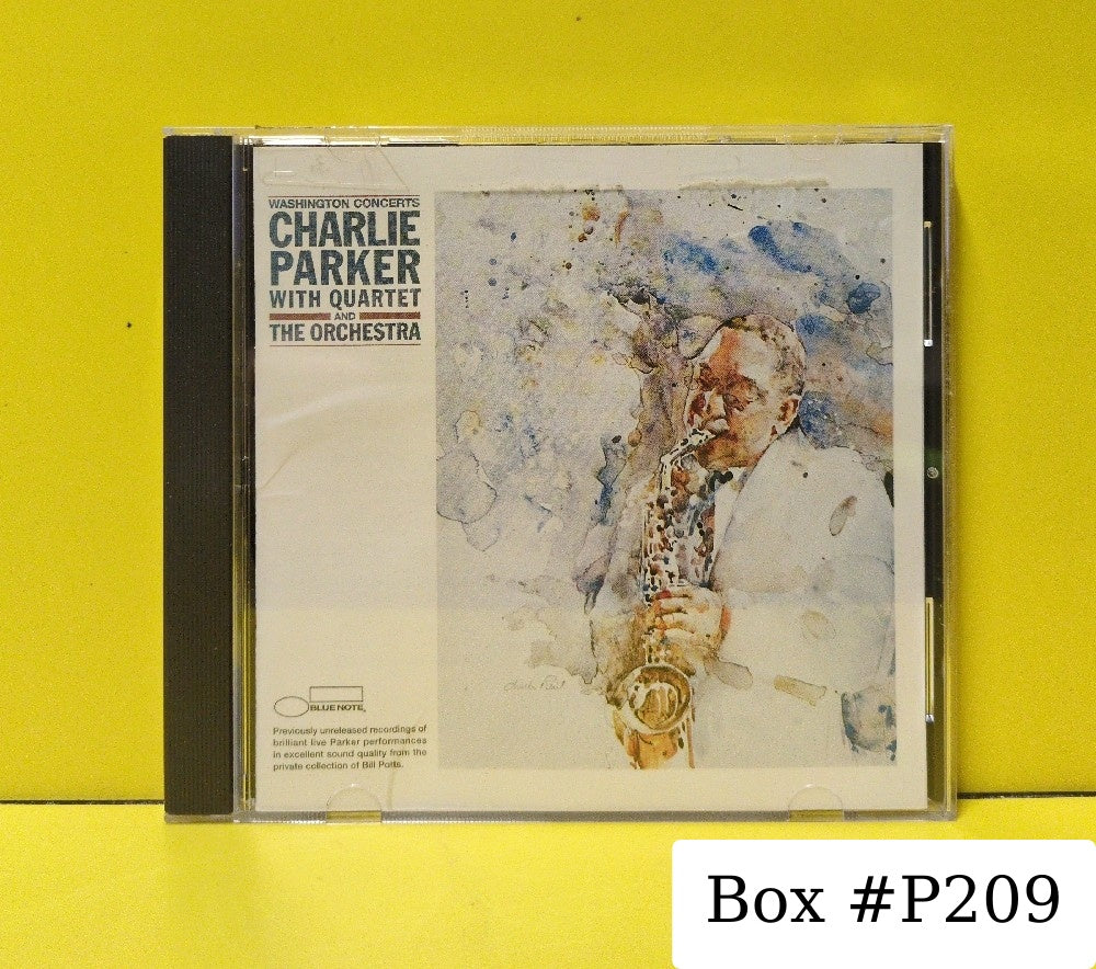 Charlie Parker With Quartet And The Orchestra - The Washington Concerts - 2001 - 7243 5 22626 2 5 - Used - EX - CDs - Reissue - Remastered - Mono