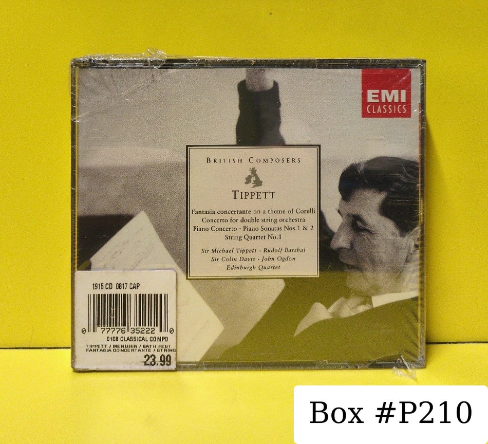 Sir Michael Tippett - Rudolf Barshai, Sir Colin Davis, John Ogdon, Edinburgh Quartet - British Composers: Tippett - 1993 - 0777 7 63522 2 0 - New - Sealed - CDs - 2xCD Set
