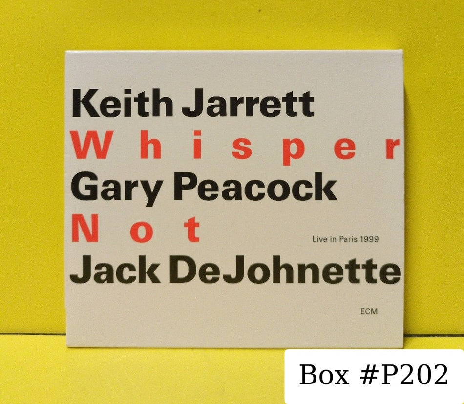 Keith Jarrett / Gary Peacock / Jack DeJohnette - Whisper Not (Live In Paris 1999) - 2000 - ECM 1724/25 - Used - EX - CDs - 2xCD