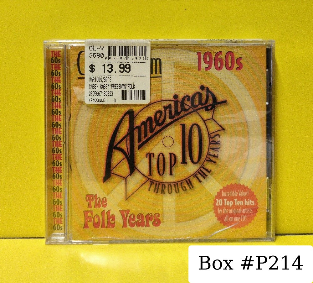 Various - Casey Kasem Presents America's Top Ten 1960s: The Folk Years - 2002 - TSP-71893 - New - Sealed - CDs