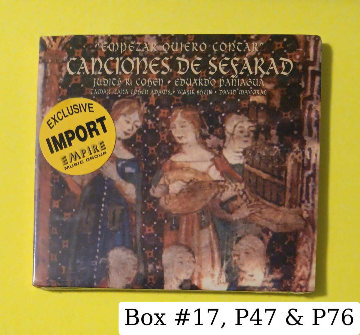 Judith R. Cohen, Eduardo Paniagua - Canciones De Sefarad - 2000 - PN 270 New - Sealed - CDs