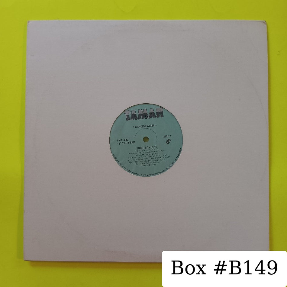 Francine Kirsch - Tiger Bay ITALO-DISCO 12" - 1986 - TXD 002 - Used - Sealed - Vinyl