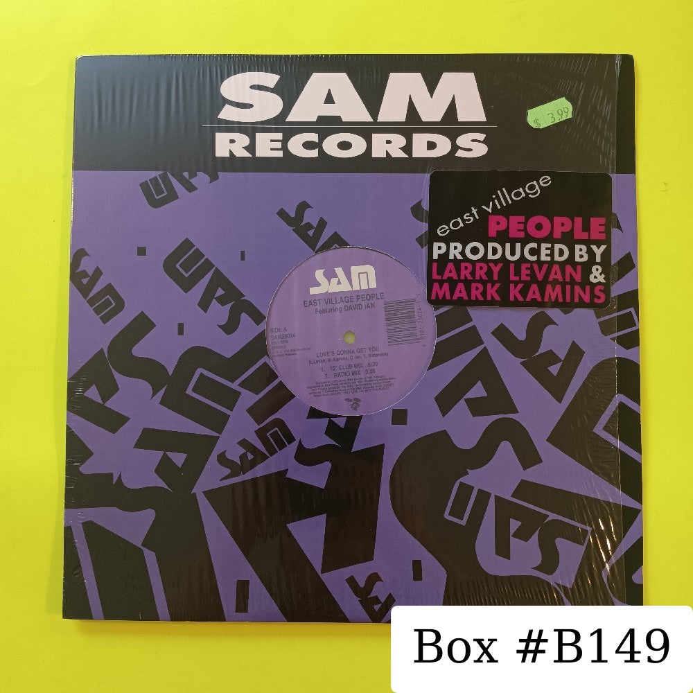 East Village People Ft. David Ian - Love's Gonna Get You 12" - 1991 - SAM 25024 - Used - VG++ - Vinyl