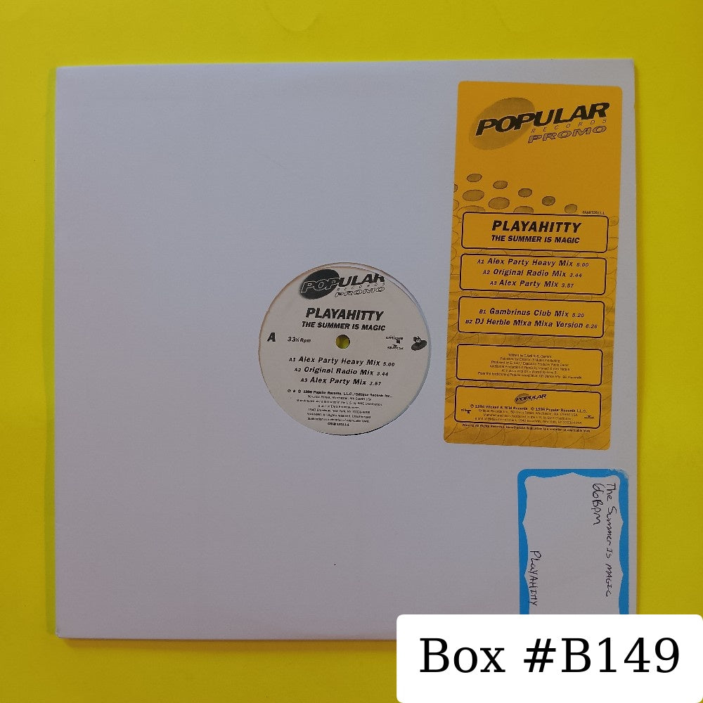 Playahitty  - The Summer Is Magic PROMO 12" - 1996 - CRAB 12111-1 - Used - VG++ - Vinyl